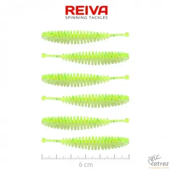 Reiva Tiny Worm Flash Chartreuse 6cm - Reiva Gumihal