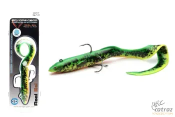 Savage Gear Plasztik Csali 4D Real Eel - Süllyedő Angolna Gumihal 20 cm 38 gramm Firetiger