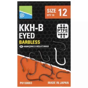 Preston KKH-B Eyed Barbless Méret: 12 - Preston Innovations Szakállnélküli Feeder Horog