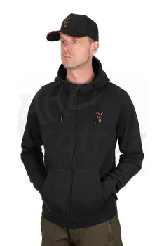 Fox Fekete Narancs Pulóver Méret: S - Fox Collection LW Hoody Black & Orange