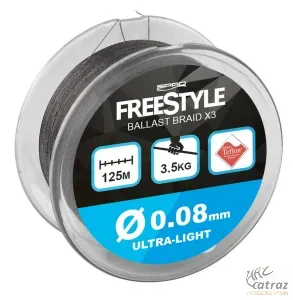 Spro Freestyle Ballast Braid X3 UL 125m 0,08mm - Freestyle Pergető Fonott Zsinór