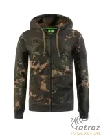 Korda Kapucnis Horgász Pulóver - Korda Zip Hoodie Dark Kamo