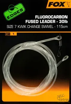 Fox Fluorocarbon Zsinór Gyorskapoccsal Méret: 7 30lb 115cm - Fox Fluorocarbon Fused Leader Kwik Change Swivel