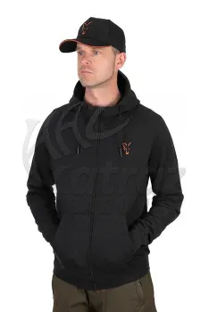Fox Fekete Narancs Pulóver Méret: L - Fox Collection LW Hoody Black & Orange