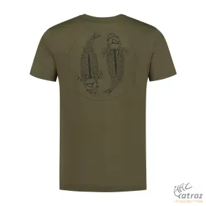 Korda LE Mandala Tee Olive Méret: M - Korda Fekete Horgász Póló