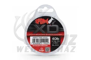 Fox Spomb XD Shockleader 50m 0.26mm 40lb Black - Fox Spomb Fonott Előtétzsinór Fekete
