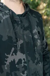 Korda Zip Hoodie - Black Kamo - M - Horgász pulóver