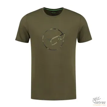 Korda LE Distressed Logo Tee Olive Méret: S - Korda Horgász Póló