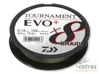 Daiwa Tournament X8 Braid Evo+ Dark Green Fonott Pergető Zsinór - Daiwa 135 méter 0,12mm