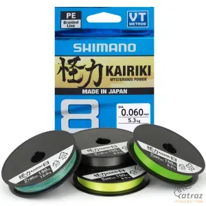 Shimano Kairiki Fonott Pergető Zsinór - Mantis Green 150 méter 0,130mm