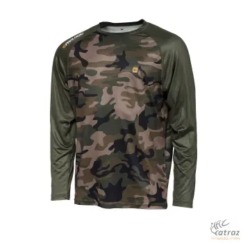 Prologic UV Camo Long Sleeve T-Shirt Camo/Green Méret: M - Prologic UV Álló Hosszú Ujjú Póló