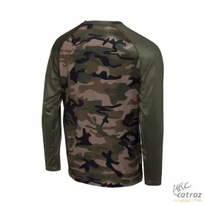 Prologic UV Camo Long Sleeve T-Shirt Camo/Green Méret: M - Prologic UV Álló Hosszú Ujjú Póló