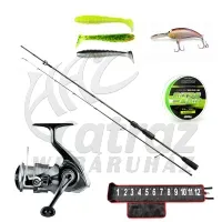 Reiva Pergető Szett Daiwa Pergető Orsóval - Reiva Hosszmérő - Pergető Bot + Pergető Orsó + Műcsalik + Fonott Pergető Zsinór