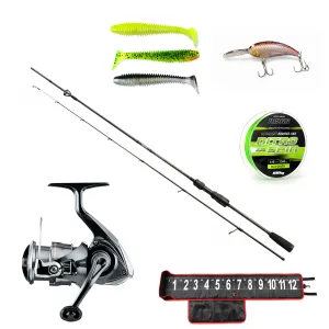 Reiva Pergető Szett Daiwa Pergető Orsóval - Reiva Hosszmérő - Pergető Bot + Pergető Orsó + Műcsalik + Fonott Pergető Zsinór