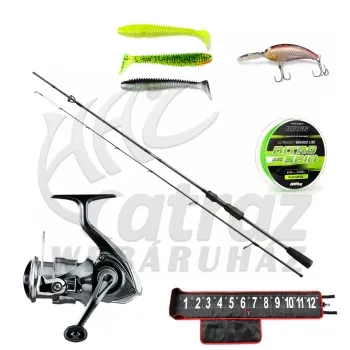 Reiva Pergető Szett Daiwa Pergető Orsóval - Reiva Hosszmérő - Pergető Bot + Pergető Orsó + Műcsalik + Fonott Pergető Zsinór