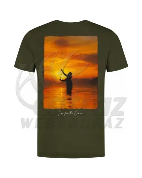 Korda Sunrise Tee Dark Olive – XL – Horgász Póló