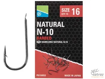 Preston Natural N-10 Barbed Méret: 12 - Preston Innovations Keszegező Horog