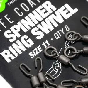Korda PTFE Spinner Ring Swivels Méret: 11 - Korda Forgó Gyorskapoccsal