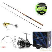 Csukázó Pergető szett Fox Rage Csalival - Okuma Pergető Orsó + Csukázó Pergető Bot + Fonott Zsinór + Wolfram Előke