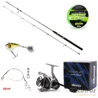 Csukázó Pergető szett Fox Rage Csalival - Okuma Pergető Orsó + Csukázó Pergető Bot + Fonott Zsinór + Wolfram Előke