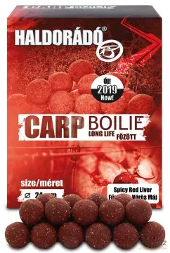 Haldorádó Carp Boilie Long Life 24 mm - Fűszeres Vörös Máj