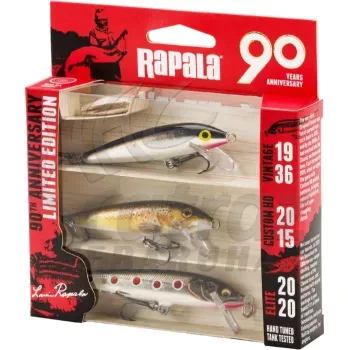 Rapala 90 Years Lure Kit Floater Small Naturistic - Rapala 3 Darabos Jubileumi Wobbler Csomag