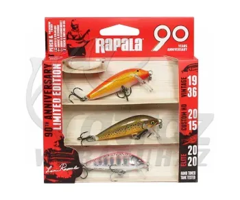 Rapala 90 Years Lure Kit Countdown Small Bright - Rapala 3 Darabos Jubileumi Wobbler Csomag