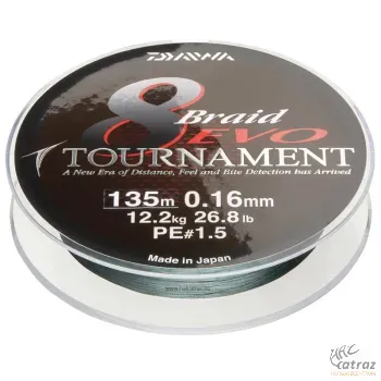 Zsinór Daiwa Tournament 8 Braid Evo 135m Zöld 0,08mm