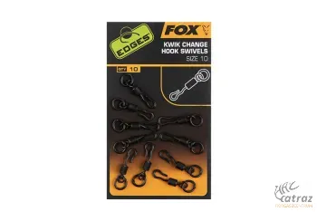 Fox Edges Kwik Change Hook Swivels Méret: 10 - Fox Kwik Change Forgó