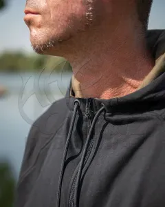 Fox Collection Zipped Hoody Black - L - Fekete Fox Pulóver