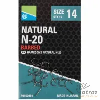 Preston Natural N-20 Barbed Méret: 10 - Preston Innovations Keszegező Horog