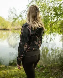 Fox Womens Zipped Camo Hoodie – L – Női Pulóver