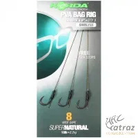 Korda Solidz PVA Rig Wide Gape Méret: 4 Barbless - Korda Előkötött Horog PVA Tasakhoz