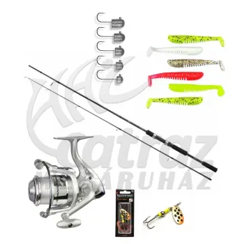 Shimano Pergető Szett - Kamasaki Orsó + Fox Rage Jig + Fox Rage Műcsali + Nevis Gumihal + Savge Gear Villantó