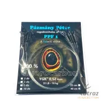 Pázmány Péter Fluorcarbon Előke 40cm 0,52mm - Ragadozóhalas Előkezsinór 5 db/csomag