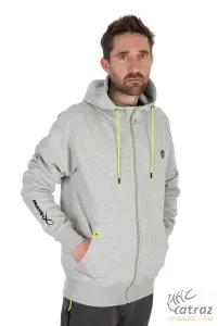 Matrix Full Zip Hoody Marl Grey/Lime - Matrix Szürke/Lime Horgász Pulóver