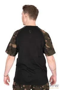 Fox Fekete Camo Horgász Póló Méret: L - Fox Black/Camo Outline T-Shirt