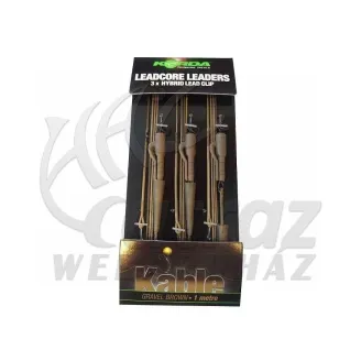 Korda Leadcore Gubancgátló Ólomklipsszel - Korda Leadcore Leaders Hybrid Lead Clip Gravel