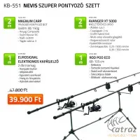 Szuper Pontyozó Szett - 2 db Horgászbot + 2 db Nyeletőfékes Orsó + Rodpod + 2 db Elektromos Kapásjelző