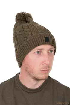 Fox Khaki Knitted Bobble - Fox Khaki Bojtos Kötött Sapka