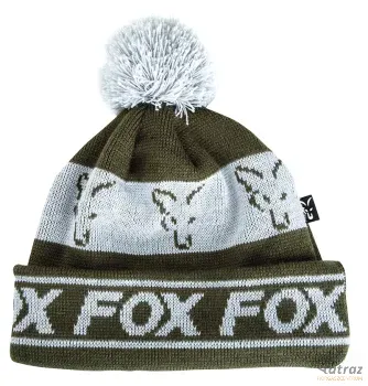 Fox Téli Sapka Lined Bobble Green Silver Bobble  - Fox Zöld Ezüst Bojtos Horgász Sapka