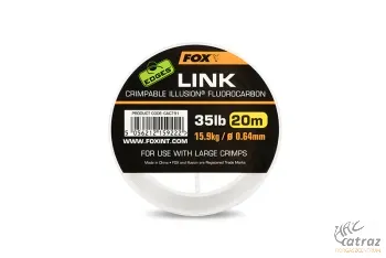 Fox Edges Link Illusion Crimpable Fluorocarbon 0.53mm 20m - Fox Krimpelhető Fluorocarbon Zsinór