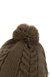 Fox Khaki Knitted Bobble - Fox Khaki Bojtos Kötött Sapka