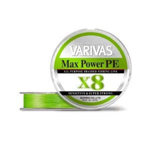 Varivas Max Power PE X8 150m #1.0 20.2lb 0,165mm Lime Green Fluo - Varivas fonott zsinór