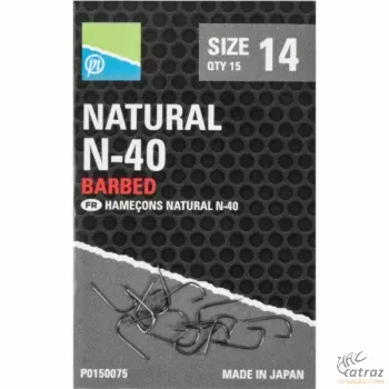 Preston Natural N-40 Barbed Méret: 12 - Preston Innovations Keszegező Horog