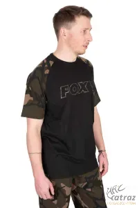 Fox Fekete Camo Horgász Póló Méret: 2XL - Fox Black/Camou Outline T-Shirt