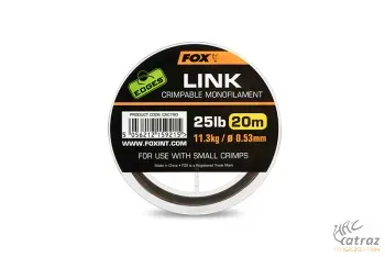 Fox Edges Link Trans Crimpable Monofil Előkezsinór 0.53mm 20m - Fox Krimpelhető Zsinór