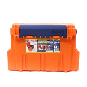 Meiho Bucket Mouth 5000 Horgász Doboz - Narancssárga Szerelékes Láda