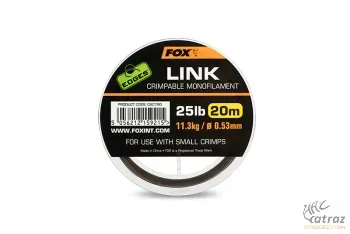 Fox Edges Link Trans Crimpable Monofil Előkezsinór 0.64mm 20m - Fox Krimpelhető Zsinór
