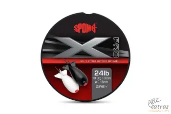 Spomb Fonott Zsinór Etetőrakétához 0,18mm Szürke - Spomb XD Pro Braid Grey 8+1 szál